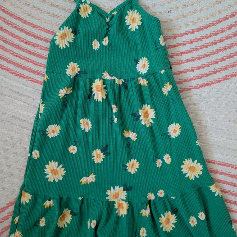 Old Navy Green Floral Kids Dress